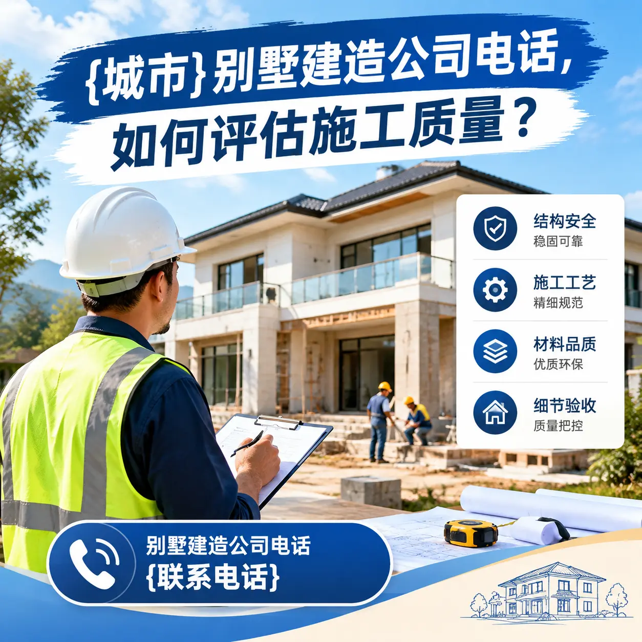 西秀别墅建造公司电话,如何评估施工质量?