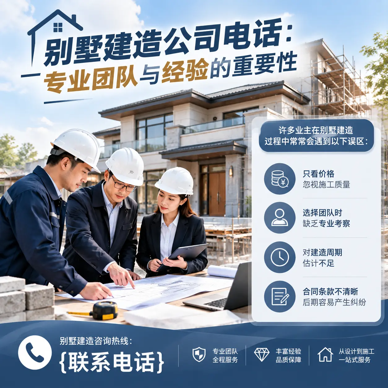 西秀别墅建造公司电话:专业团队与经验的重要性