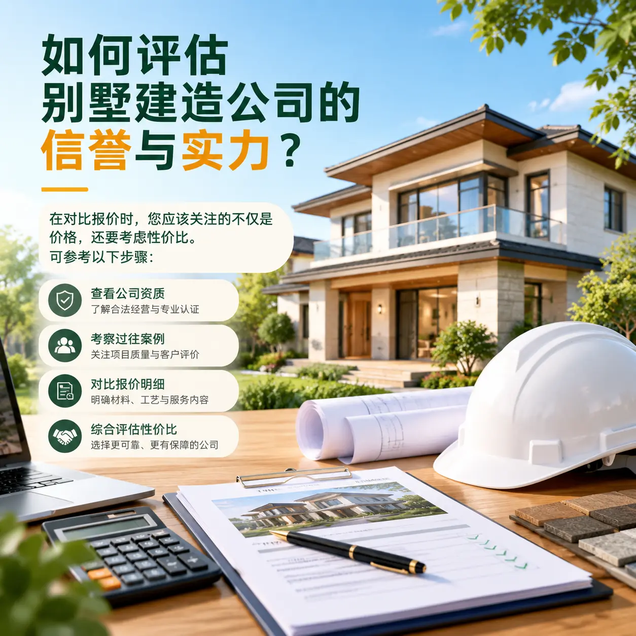 如何评估 西秀 别墅建造公司的信誉与实力？