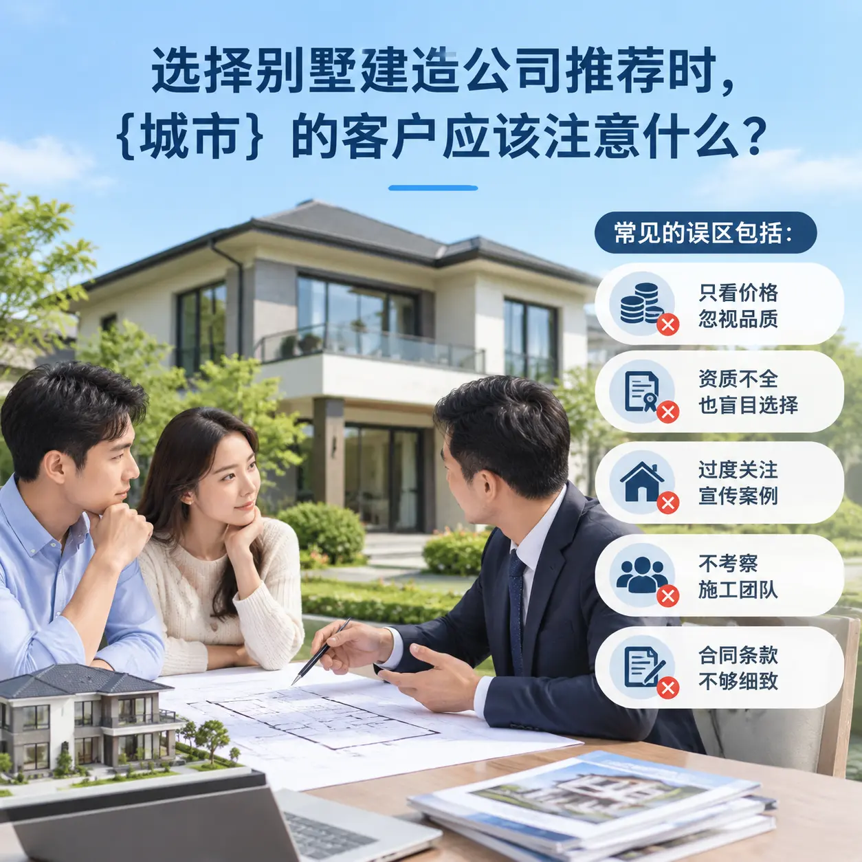 选择别墅建造公司推荐时,西秀 的客户应该注意什么?